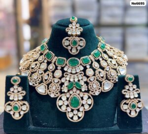 kundan-choker-set-green-stone