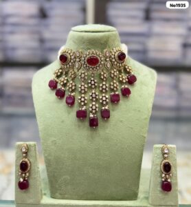 Kundan-Heavy-Choker-Maroon