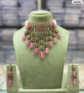 Kundan-Heavy-Choker-Pink